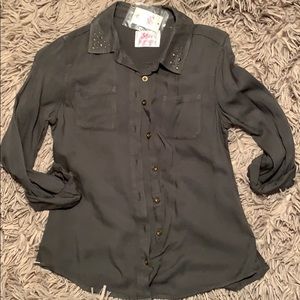 justice button up shirt